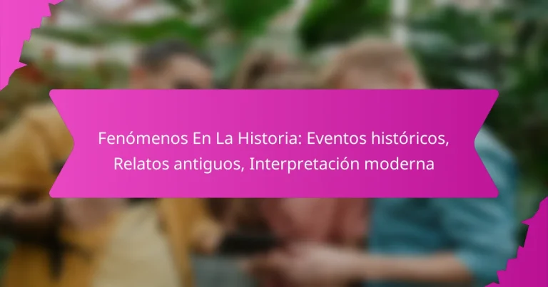 Fenómenos En La Historia: Eventos históricos, Relatos antiguos, Interpretación moderna